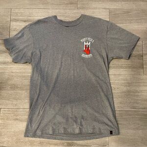 Men's RSVLTS Rocky Mick's Gym Crewneck Grey Tee T-Shirt Size L Large Used